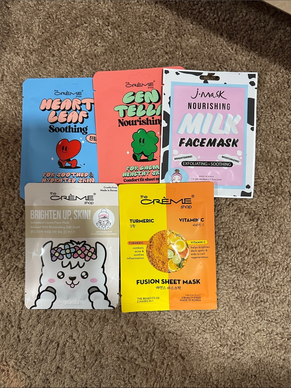 The Crème Shop Soothing Sheet Mask - Hydrating Face Mask bundle